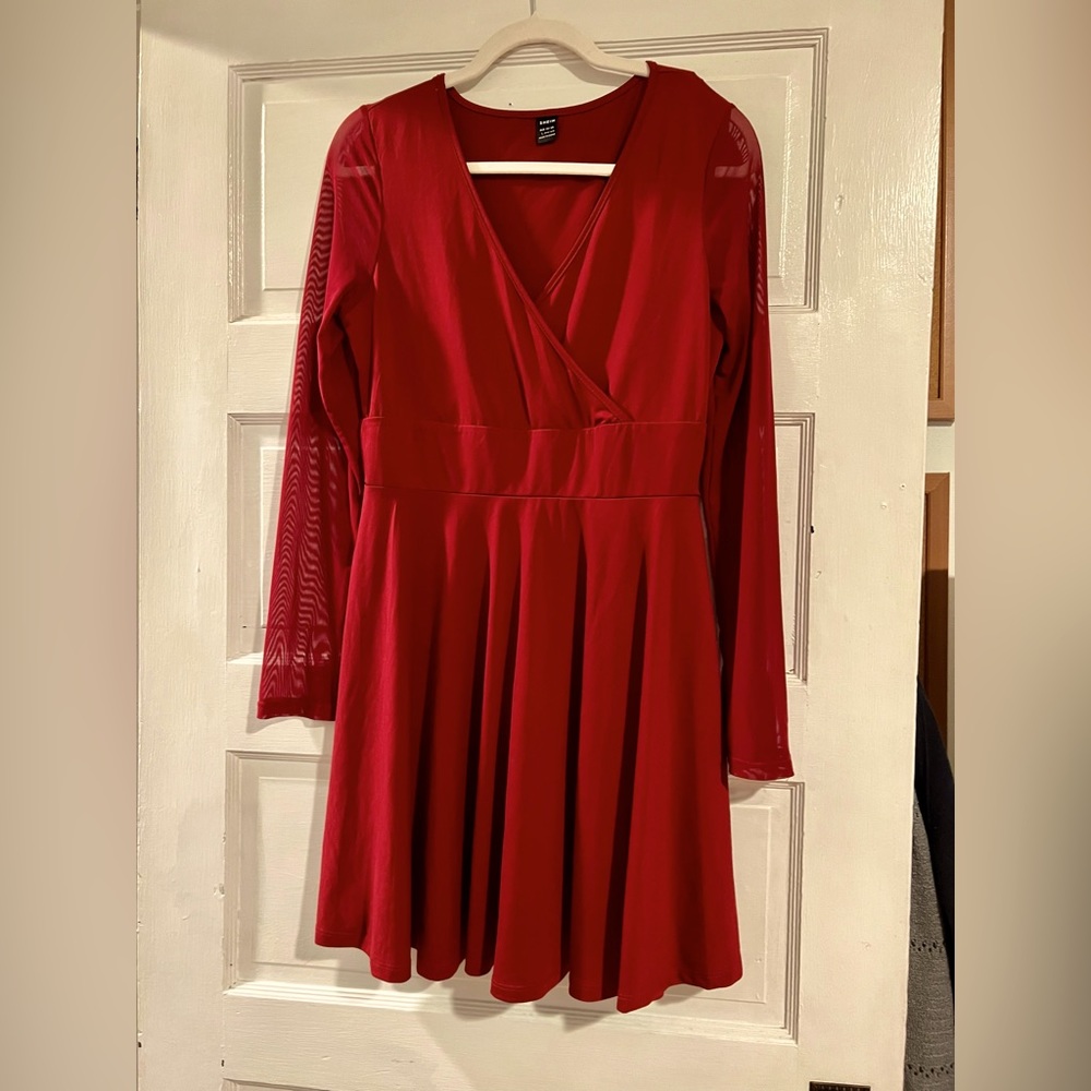 Worn once. Red dress